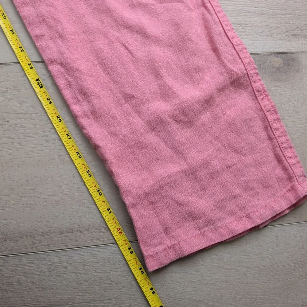 NEW The Territory Ahead 100% Linen Straight Leg Pants Mens 40x34 Pink T3020
